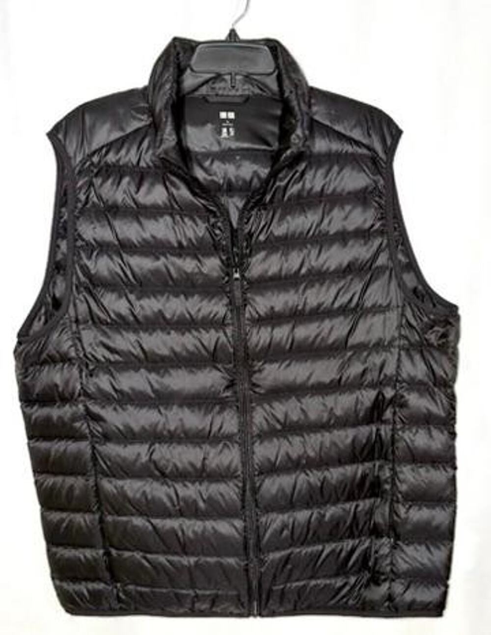 Uniqlo Ultra Light Down Vest Mens XL Black Puffer Full Zip Water Repellent